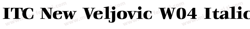 ITC New Veljovic W04 Italic字体转换